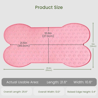 PWTAA Dog Food Mat Anti-Slip Silicone Dog Bowl Mat Thicker Pet Placemat Waterproof Cat Feeder Pad with Raised Edge Puppy Kitten Feeding Mats Suitable Small Medium-Sized Dogs Cats Eating Tray