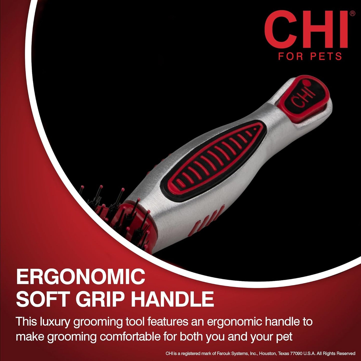 CHI for Dogs 2 in 1 Dematting and Deshedding Rake, Dual Head Dog Grooming Tool with Wide Tooth Dematting Rake and Fine Deshedding Rake, Detangler Comb for Thick Double and Long Dog Coat