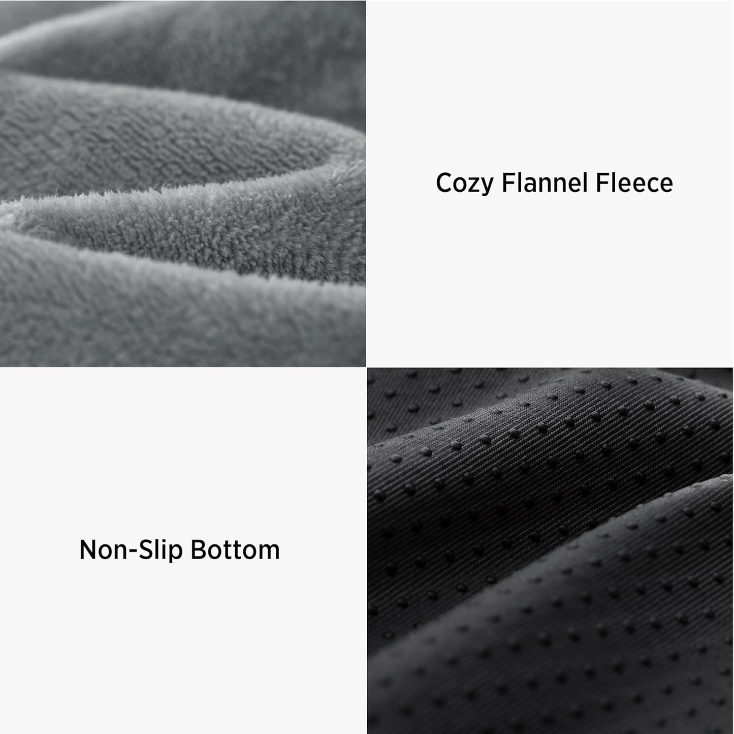 LE SURE Waterproof Dog Bed Cover Replacement Washable - Large Size for Pet Mat 36x27x3 Inches, Grey