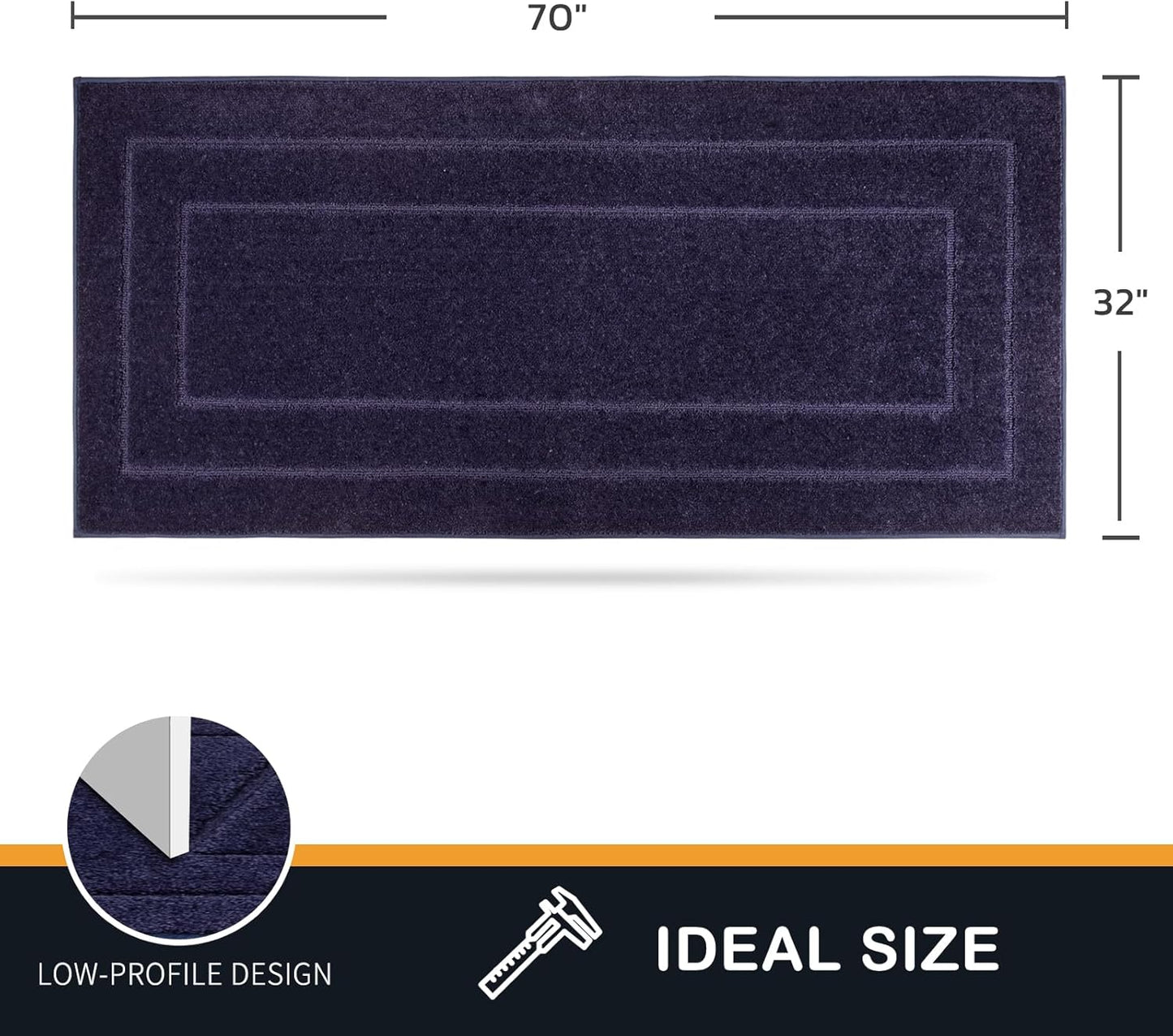 PURRUGS Dirt Trapping Door Mat 32" x 47", Non-Slip/Skid Machine Washable Entryway Rug, Dog Doormat, Super Absorbent Welcome Mat for Muddy Wet Shoes and Paws, Grayish Brown