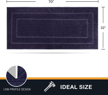 PURRUGS Dirt Trapping Door Mat 32" x 47", Non-Slip/Skid Machine Washable Entryway Rug, Dog Doormat, Super Absorbent Welcome Mat for Muddy Wet Shoes and Paws, Grayish Brown