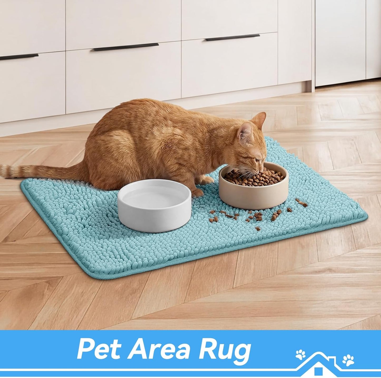 Bcoimo Super Absorbent Dog Door Mat, 30"*20" Anti Slip Mat for Muddy Paws, Pet Rugs for Dirty Paws Washable that Absorbs Moisture and Dirt, for Dog Cage and Pet Resting Carpet