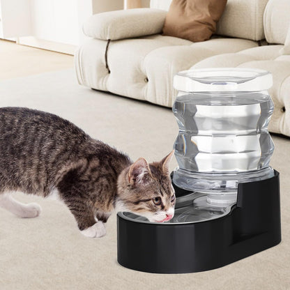 RIZZARI 8L Elevated Pet Water Dispenser – Stainless Steel Gravity Waterer with Auto-Refill Design for Medium and Large Dogs & Senior Pets -Comfortable Drinking Height for Living Rooms,Multi-Pet Homes