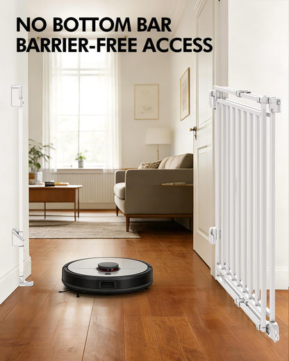 Extra Wide Baby Gate for Doorways 29" Tall Safety Gate for Kids&Pets,Pressure Mounted with Auto Close,Walk-Thru Metal Gate,Adjustable Width 26.4"-43",Indoor Pet Gate for Stairs & Hallways Black