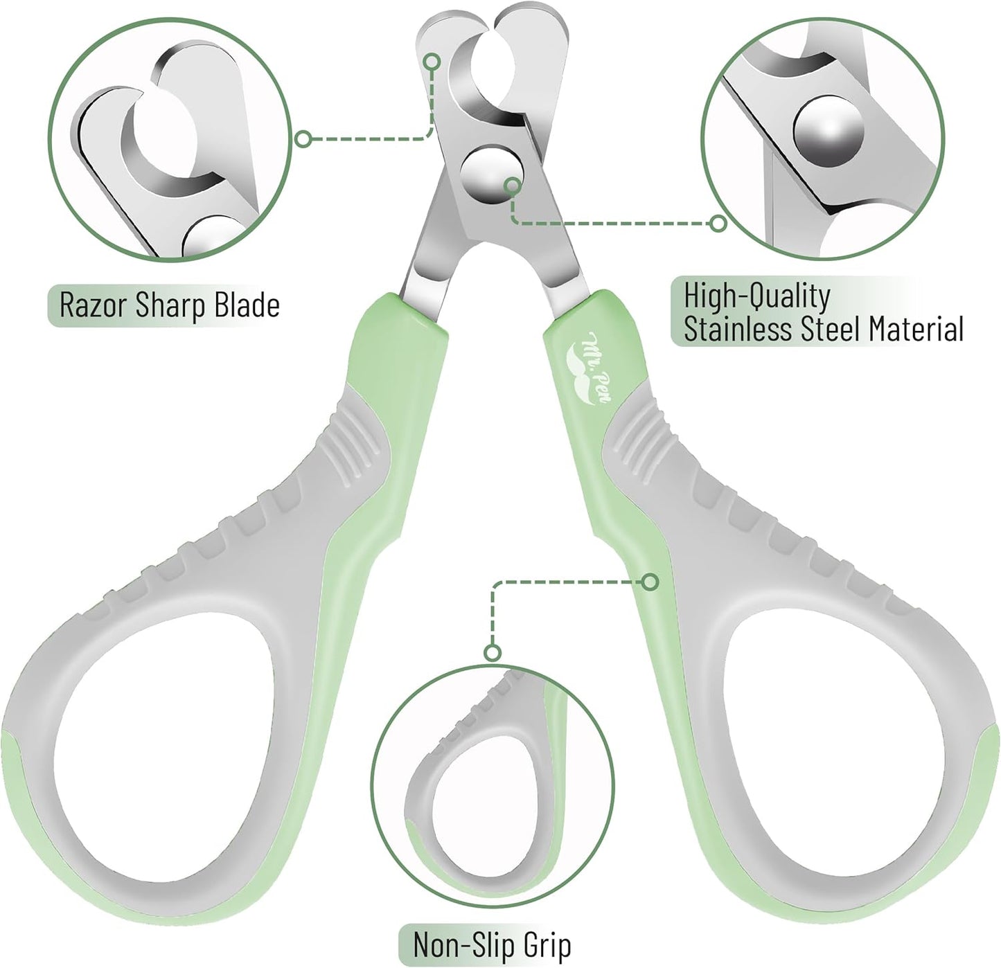 Mr. Pen- Cat Nail Clipper, Stainless Steel, Professional Sharp Cat Claw Trimmer for Small and Medium Cats, Pet Nail Clipper with Sturdy Non Slip Handle