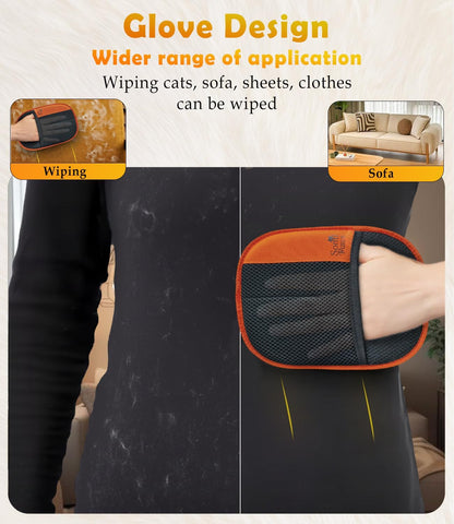 Pet Hair Removal Glove | Soft Grooming Brush for Dogs & Cats | Massage Tool | Easy Hair Removal for Furniture and Clothes | Reusable Pet Hair Remover for Couch, Carpet & Car Seats 1PCS
