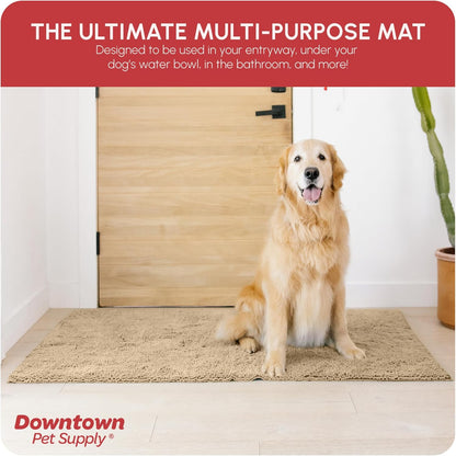 My Doggy Place Dog Mud Mat, 36"x26" Ash – Thick Microfiber Entry Rug for Snow, Mud & Salt – Absorbent, Quick-Dry, Washer-Safe & Non-Slip, Large