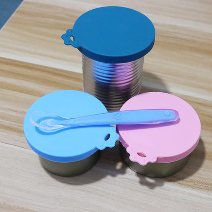 Food Can Lids, 4 Pcs Silicone Pet Food Can Covers for Dog & Cat Food, One Tin Cap Fit Most Standard Size Dog Cat Food Canned（Multicolor）…