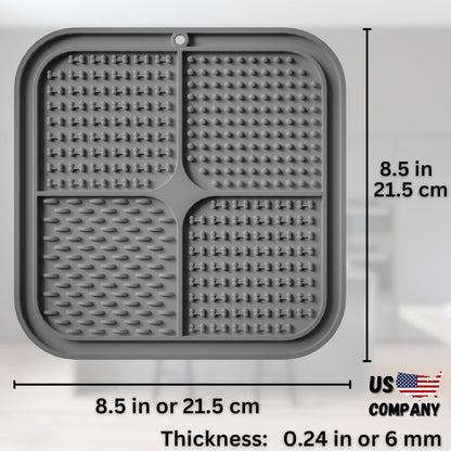 Dog Lick Mat - 2 Pack Slow Feeder for Dogs & Cats to Keep Them Busy Ideal for Grooming & Bathing - Anxiety Relief & Calming