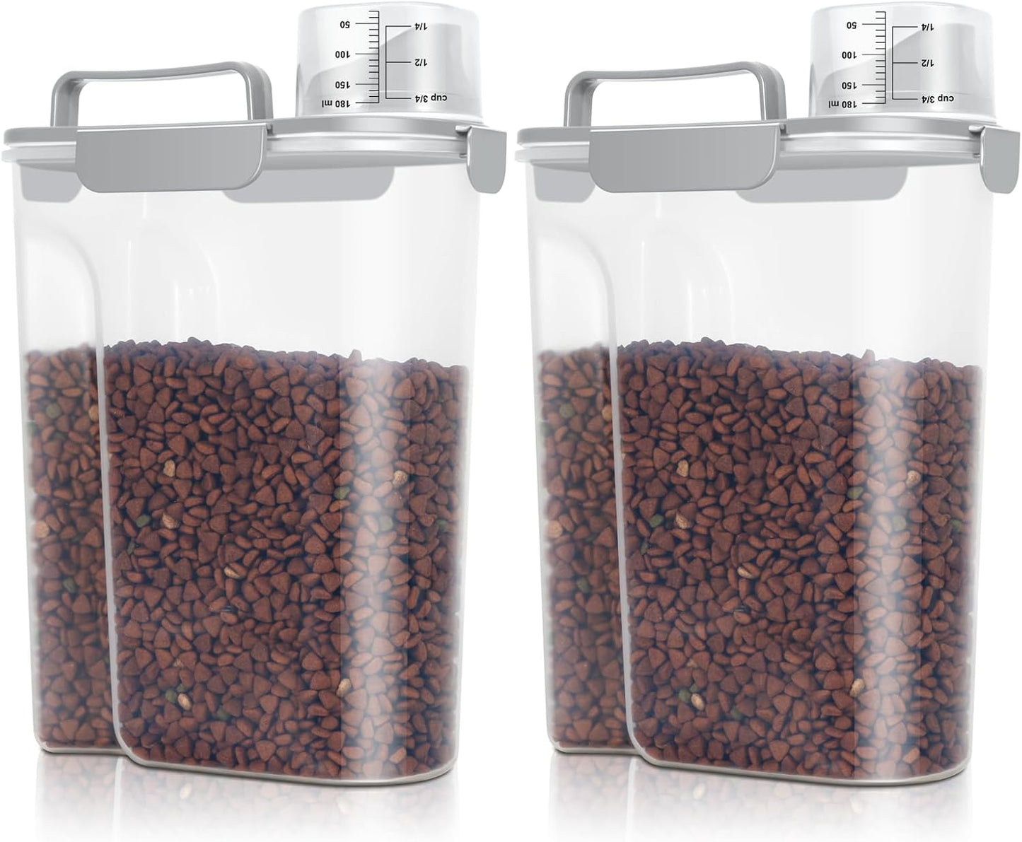 TBMax Dog Food Storage Container 5-7 lbs, Airtight Cat Food Container with Larger Spout & Measuring Cup, Portable Pet Food Storage Dispenser for Small Animal Kibble Storage, Bird Seed Container