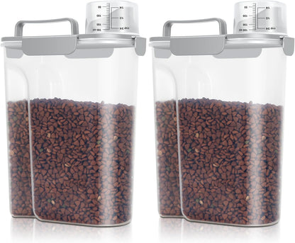 TBMax Dog Food Storage Container 5-7 lbs, Airtight Cat Food Container with Larger Spout & Measuring Cup, Portable Pet Food Storage Dispenser for Small Animal Kibble Storage, Bird Seed Container