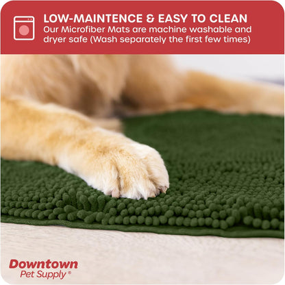 My Doggy Place Dog Mud Mat, 36"x26" Ash – Thick Microfiber Entry Rug for Snow, Mud & Salt – Absorbent, Quick-Dry, Washer-Safe & Non-Slip, Large