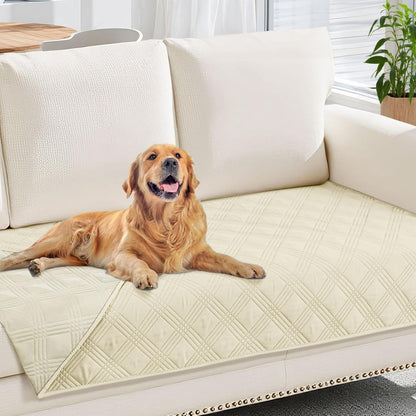 hyha Waterproof Dog Bed Blanket, Soft Pet Blankets, Waterproof Couch Cover for Dogs, Reversible Sofa Covers Washable for Furniture (30x70 Inch, Taupe/Beige)