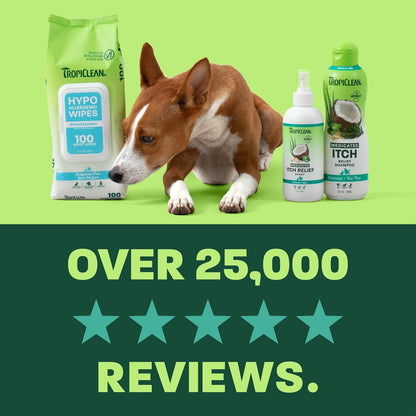 TropiClean Deshedding Dog Shampoo, Fast-Acting Shedding Control & Coat Softener, Puppy Safe, Made in USA, Lime & Coconut Scent, Cat Friendly, 20oz.