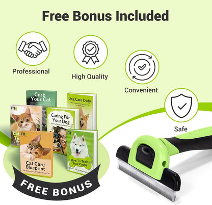 MIU COLOR Pet Grooming Brush, Deshedding Tool for Dogs & Cats, Effectively Reduces Shedding by up to 95% for Short Medium and Long Pet Hair