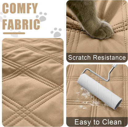 Smiry Waterproof Dog Bed Cover Blanket 30x70, Soft Reversible Pet Blanket, Washable Leakproof Cats Dogs Couch Cover for Sofa, Couch, Furniture, Grey/Dark Grey