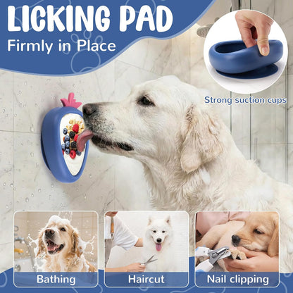 Freeze Dog Lick Bowl, Animire Non-Slip Slow Feeder Lick Mat for Dogs, Silicone Dog Enrichment Bowl for Distraction Anxiety Relief Boredom, BPA Free, Dishwasher Safe(Rose,S)