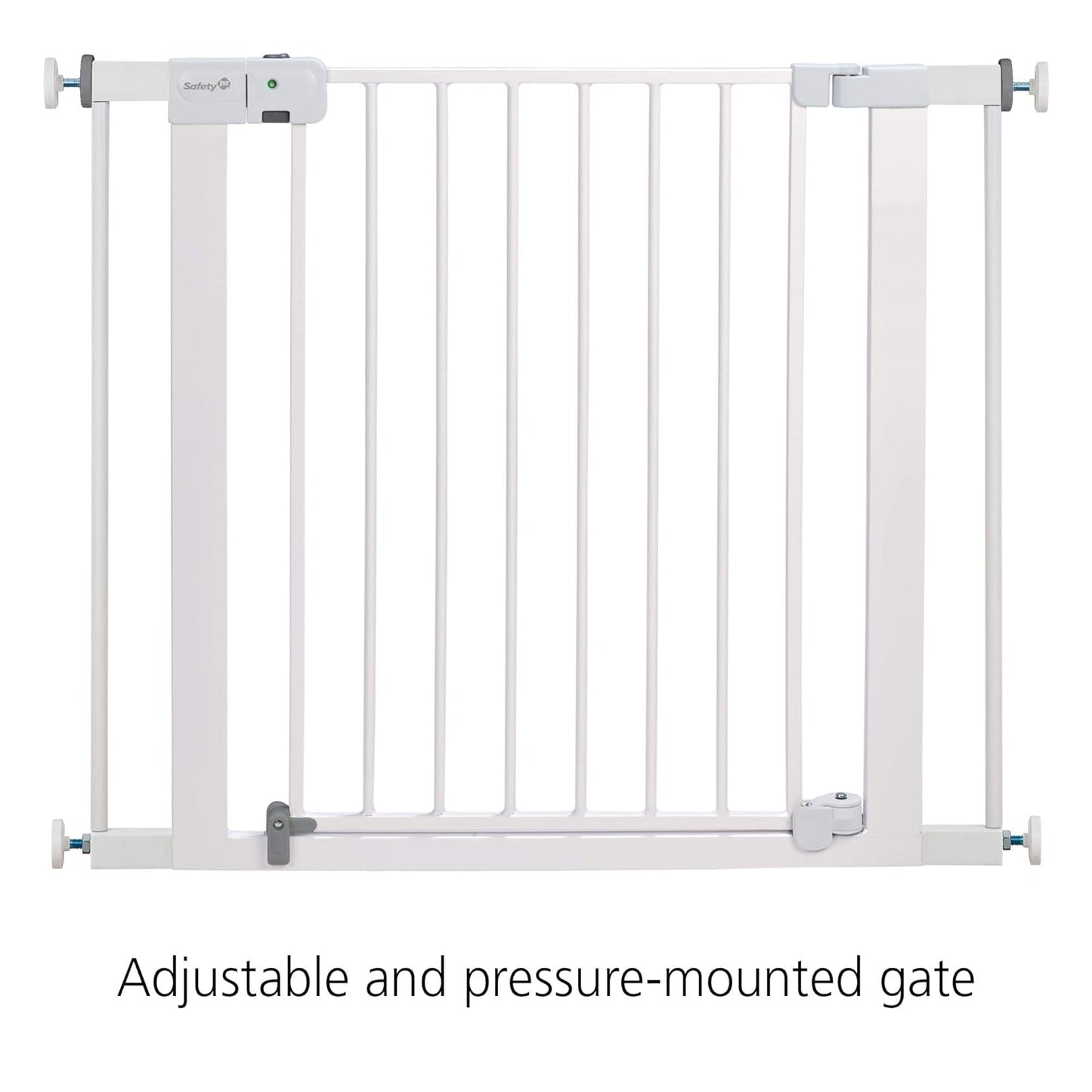 Safety 1st Easy Install Baby Gate for Doorways, Auto-Close Pressure-Mounted Magnetic Latch, Indoor Dog Gates, No Drilling, Fits 29"-38", Grey
