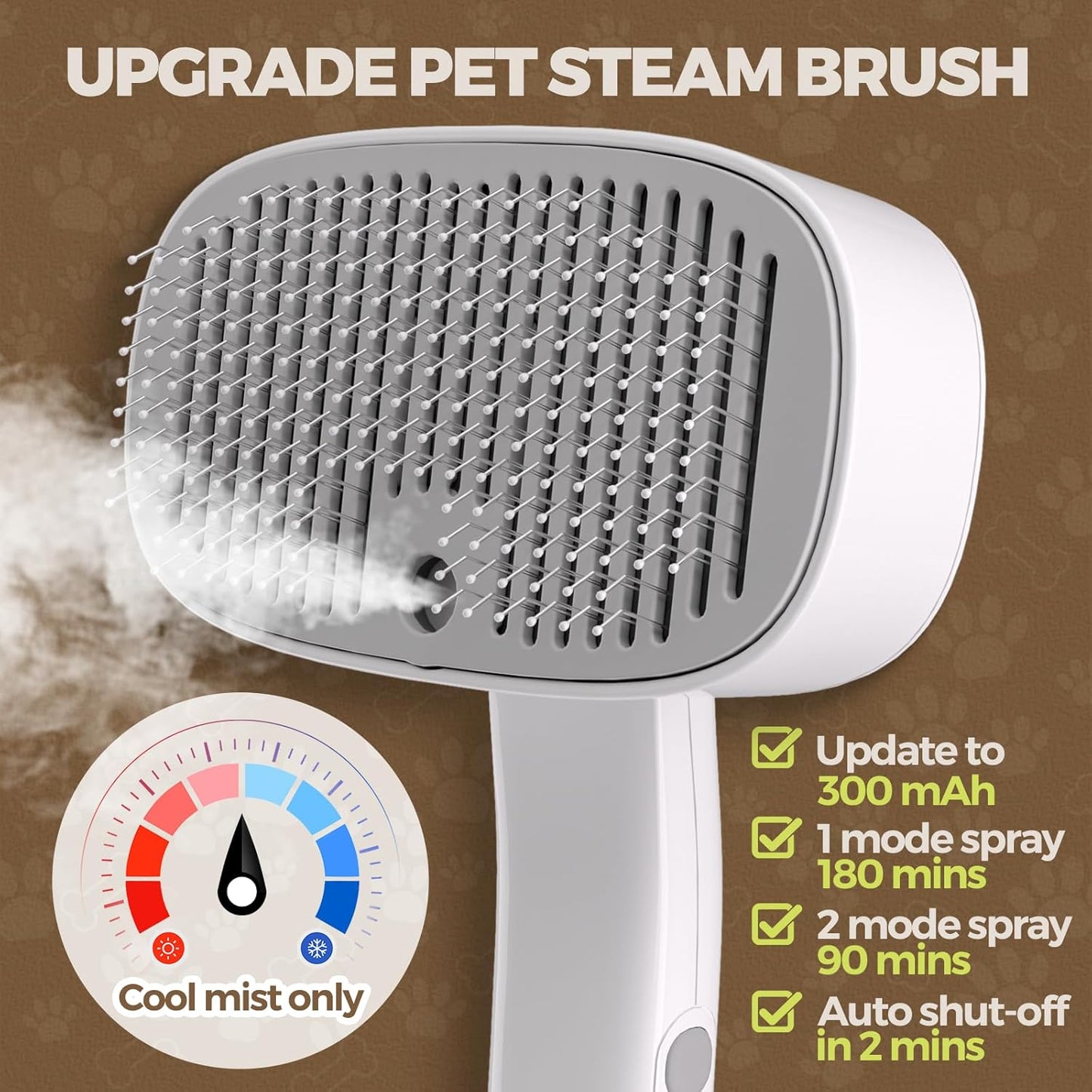 3 in 1 Pet Brush Set for Cats & Dogs - Self Cleaning Deshedding Brush & Slicker,Hair Remover Tool for Indoor Cats Long/Short Hair Pets