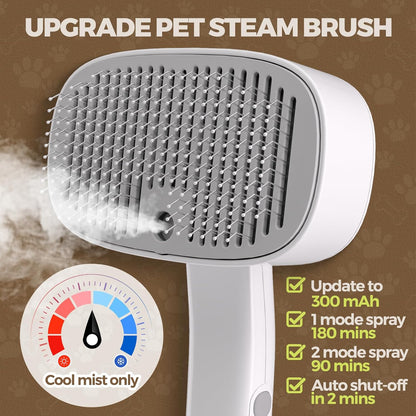 3 in 1 Pet Brush Set for Cats & Dogs - Self Cleaning Deshedding Brush & Slicker,Hair Remover Tool for Indoor Cats Long/Short Hair Pets