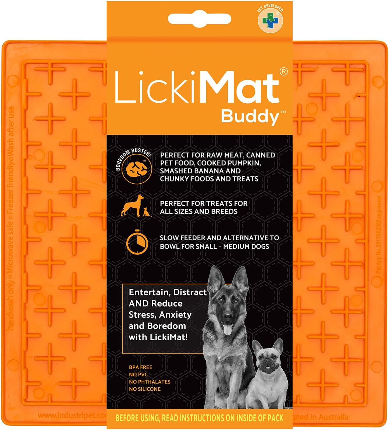LickiMat Classic Soother Slow Feeder for Dogs Lick Mat Boredom Anxiety Reducer Perfect for Food Treats Yogurt Liquid Food Peanut Butter Fun Alternative to a Slow Feed Dog Bowl, Turquoise