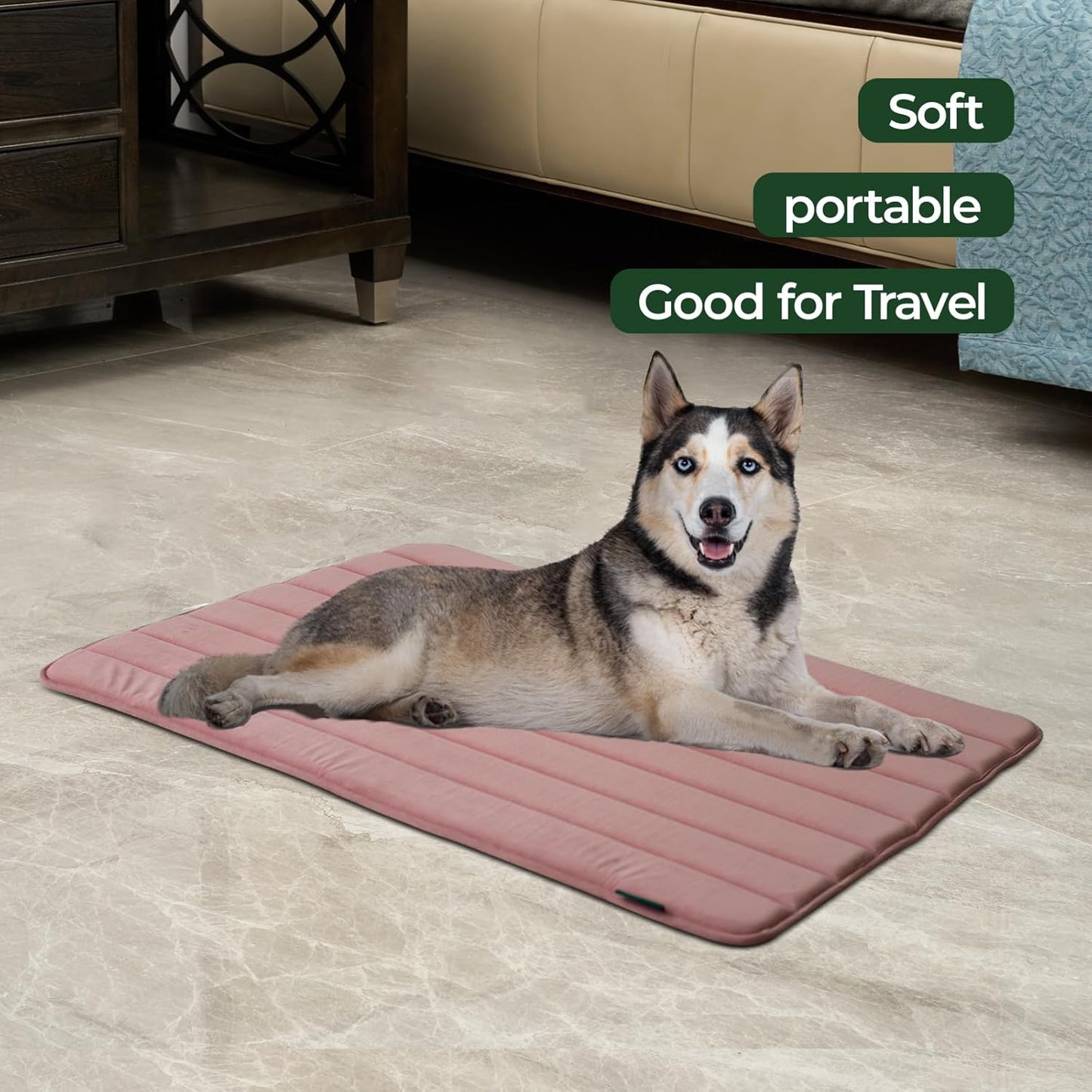 BALANCE Dog Crate Pad, Dog Foam Crate Mat Kennel Pad, Washable Water-Resistant Pet Bed Flat Dogs Cage Mat for Small Dogs