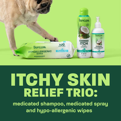 TropiClean Deshedding Dog Shampoo, Fast-Acting Shedding Control & Coat Softener, Puppy Safe, Made in USA, Lime & Coconut Scent, Cat Friendly, 20oz.