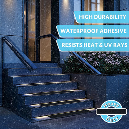 LifeGrip Stair Treads Non-Slip (15PCS), Anti Slip Transparent Stair Treads Tape for Indoor Wooden Step (4"X30"X15P-Treads)