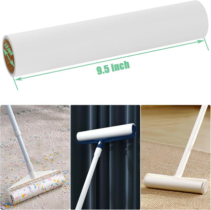 7.5 inch Lint Roller Refills Only, Pet Hair Remover Refills for Clothes Carpet Floor Couch, Extra Sticky Lint Brush Roller Refills, Pack of 5 Rolls, Total 300 Sheets (7.5'' Wide)