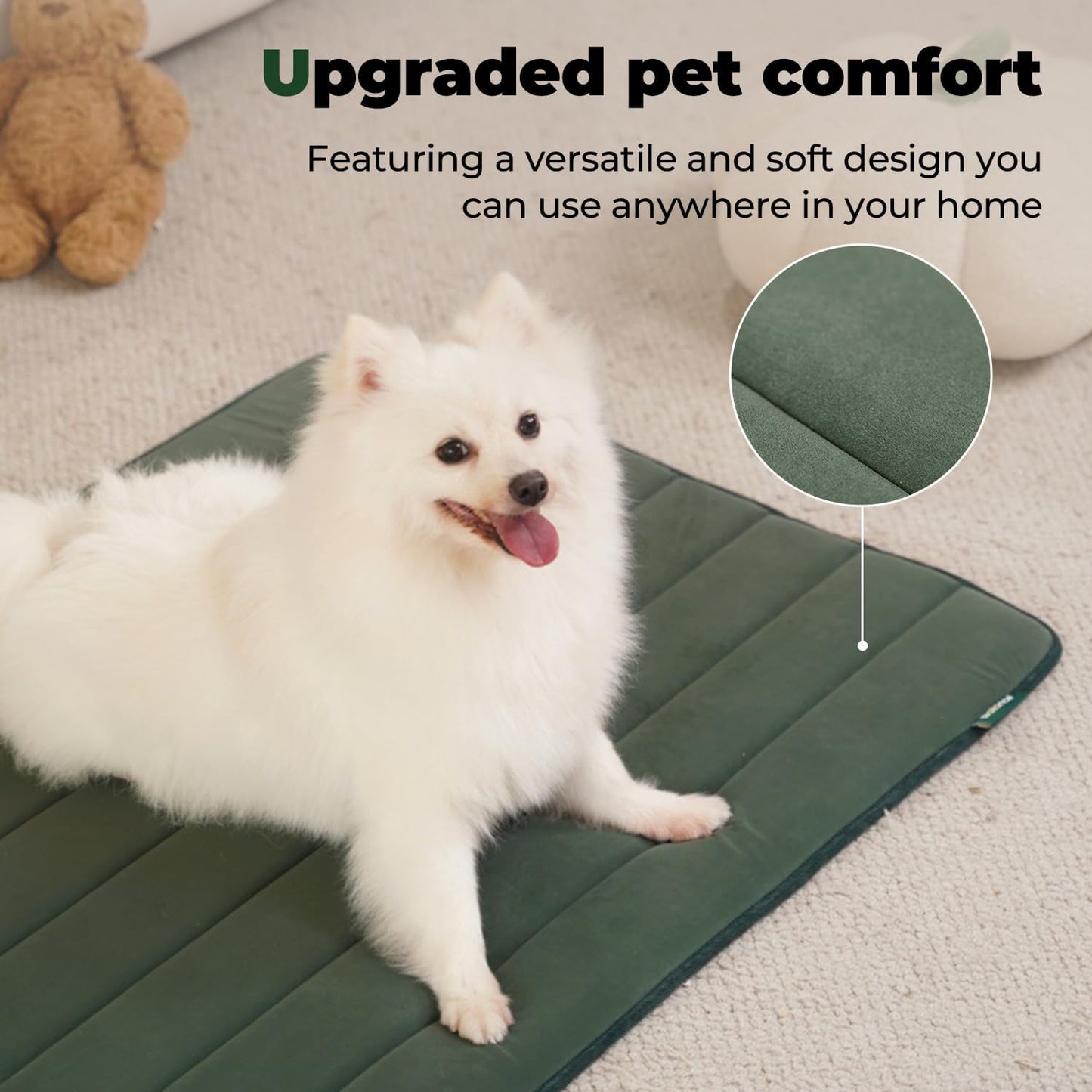 BALANCE Dog Crate Pad, Dog Foam Crate Mat Kennel Pad, Washable Water-Resistant Pet Bed Flat Dogs Cage Mat for Small Dogs
