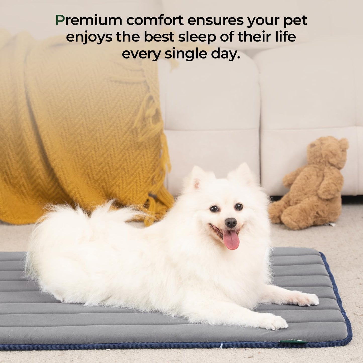 BALANCE Dog Crate Pad, Dog Foam Crate Mat Kennel Pad, Washable Water-Resistant Pet Bed Flat Dogs Cage Mat for Small Dogs