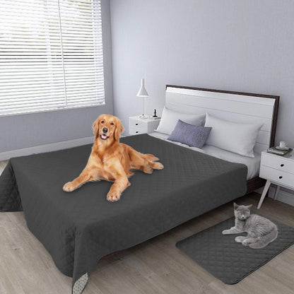 Easy-Going 100% Waterproof Dog Bed Cover, Non-Slip Pet Blanket for Furniture, Washable Couch Cover, Repleasement Sofa Cover (68x82 in,Gray)