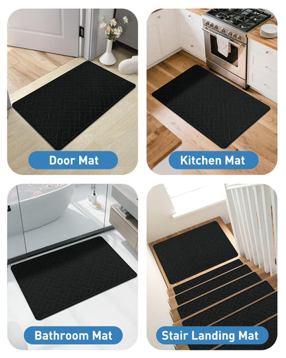 Non Slip Stair Treads for Wooden Steps,15 Pack 8" X 30" Stairs Carpet Treads Indoor with Reusable Peel and Stick Adhesive for Kids Elders and Pets