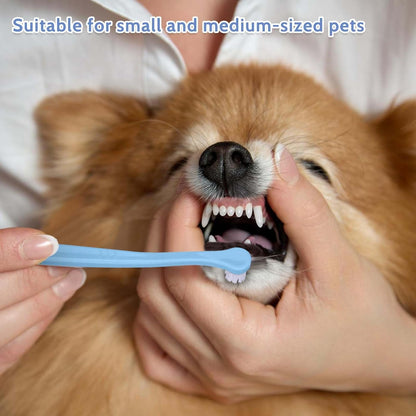 salbsever 4Pcs Dog Toothbrush Pet Toothbrush Soft Mini Cat Tooth Brush Puppy Tooth Brush, Travel Portable Mini Head Deep Clean Kit for Small Dog & Cat, Puppy, Kitten