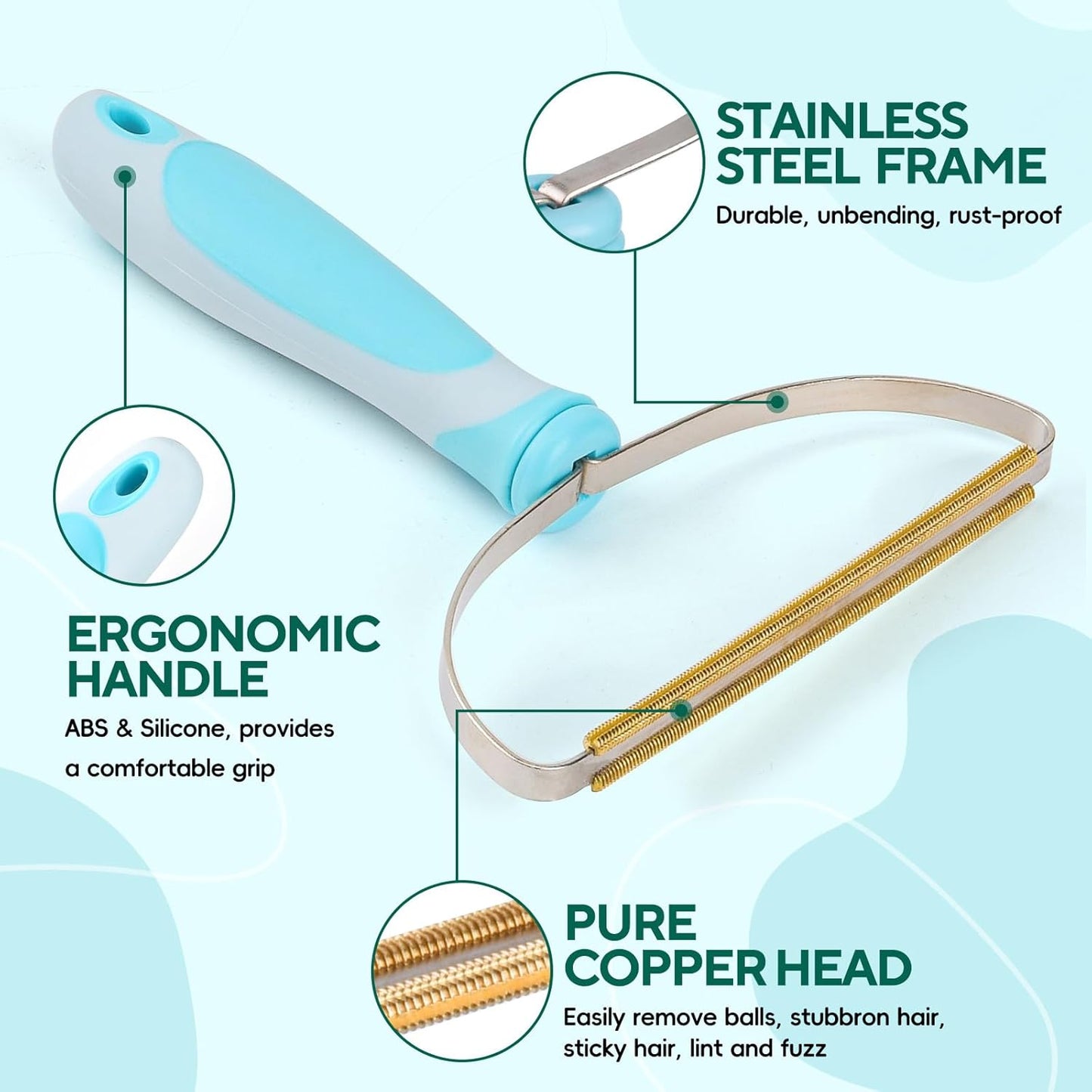 Pet Hair Remover, Retractable Carpet Scraper Rake, Portable Carpet Scraper of Dog Cat Hair Remover for Embedded Fur Removal from Carpet, Stair or Rug