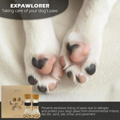 EXPAWLORER 6Pcs Anti-Slip Dog Socks to Prevent Licking Paws,Dog Shoes for Hot Pavement,Dog Booties Traction Control on Hardwood Floor,Boots & Paw Protectors, for Puppy Small Medium Large Senior Dogs