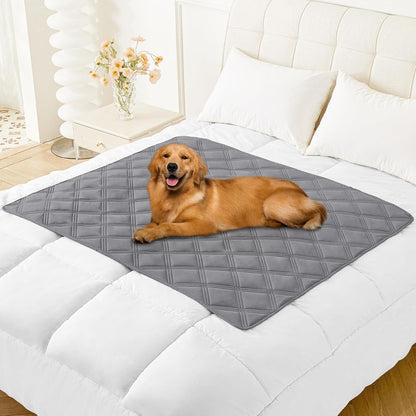 Smiry Waterproof Dog Bed Cover Blanket 30x70, Soft Reversible Pet Blanket, Washable Leakproof Cats Dogs Couch Cover for Sofa, Couch, Furniture, Grey/Dark Grey