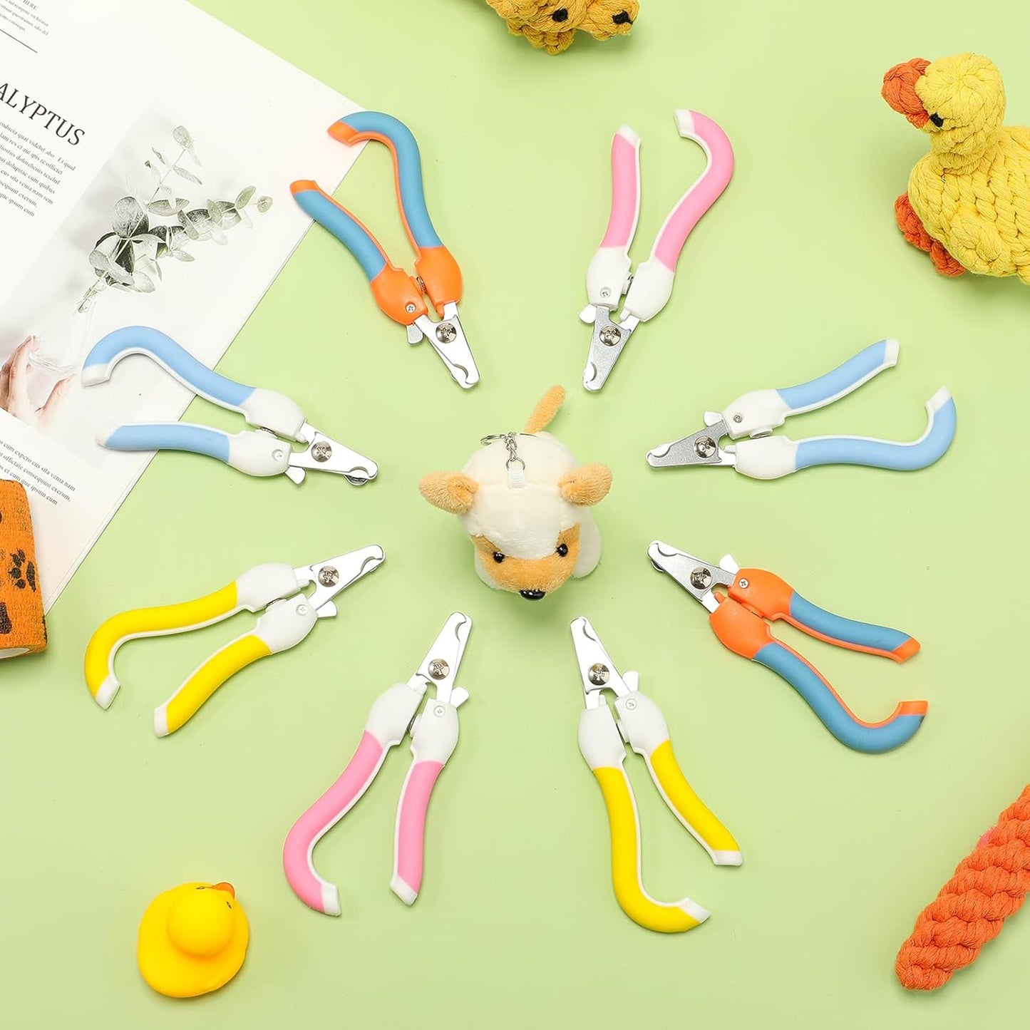 9 Pcs Small Dog Nail Clippers Bulk with Safety Guard to Avoid Over-Cutting Pet Nail Claw Grooming Pet Cutter Toenail Trimmer for Small Medium Dogs Nails Home Grooming(Classic)