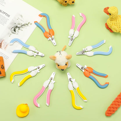 9 Pcs Small Dog Nail Clippers Bulk with Safety Guard to Avoid Over-Cutting Pet Nail Claw Grooming Pet Cutter Toenail Trimmer for Small Medium Dogs Nails Home Grooming(Classic)