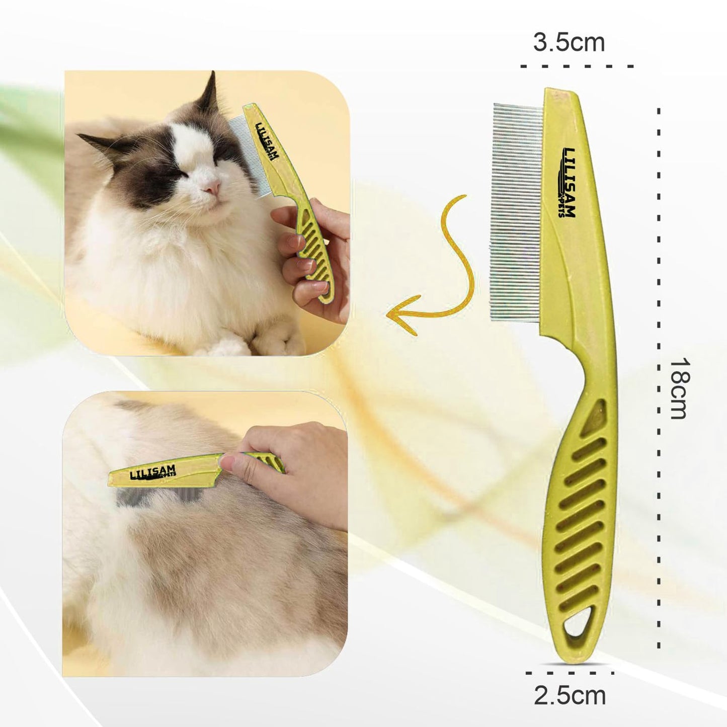 Pet Self Cleaning Slicker Brush and Grooming Comb - Gently Removes Loose Hair, Tangles, and Dirt - Skin Friendly Deshedding Grooming Tool for Hair Dogs & Cats - Pet Supplies Accessories (Purple)