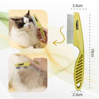Pet Self Cleaning Slicker Brush and Grooming Comb - Gently Removes Loose Hair, Tangles, and Dirt - Skin Friendly Deshedding Grooming Tool for Hair Dogs & Cats - Pet Supplies Accessories (Purple)