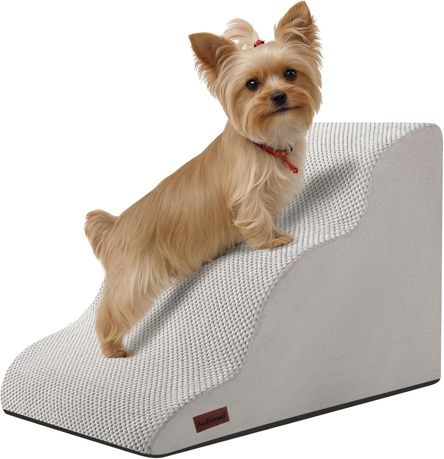 Aodisman Dog Stairs for Small Dogs,3 Step Dog Ramp for Couch and Bed,Pet Stairs with Non-Slip Bottom for Old Cats,Indoor Pet Steps,Comfort,Durable,15.4" H