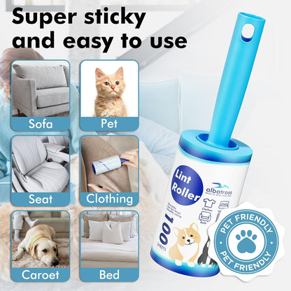 Lint Rollers for Pet Hair Extra Sticky, 800 Sheets Mega Value Set Lint Rollers for Pet Hair Removal, Dog and Cat Lint Remover for Clothes, Furniture, Carpet