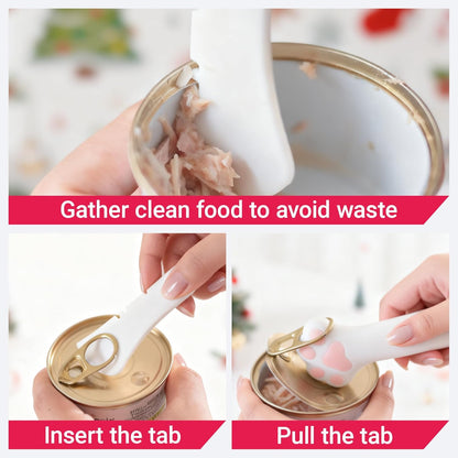 Pet Food Can Lids And Spoon,Pet Food Can Covers, One Fit 3 Standard Size Cans,For Dog And Cat Food Cans,Pink