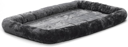 MidWest Homes for Pets QuietTime Dog Bed - White Fleece Bolster, Ultra-Soft and Machine Washable, Fits 24-Inch Crates and Carriers, for Small Breed Dogs