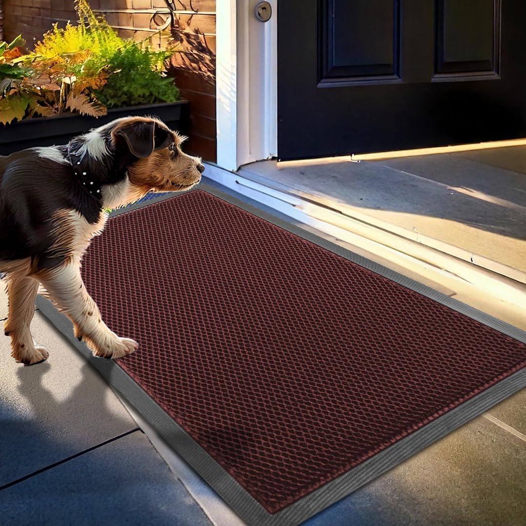 Muddy Mat® Meshy Mat™ Door Mat Heavy-Duty Quick-Dry Floor Mat, Sand & Dirt Trapper for Indoor & Outdoor, Ideal for Entrance, Mudrooms,Patios & Garages,Low-Profile,Non-Slip,Washable– Black 17"x30"x0.4"