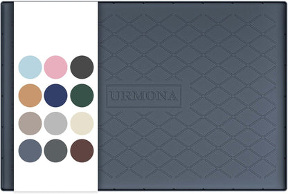 URMONA Under Sink Mat for Kitchen Waterproof, 34" x 22" Silicone Under Sink Mat for Shelf Liner Organizer, Cabinet Sink Protector Under Sink Liner for Bottom Kitchen, Bathroom(Light Grey)
