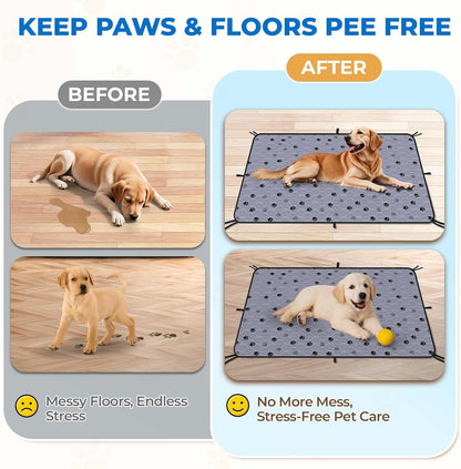 Fostanfly Washable Pee Pads for Dogs, 2 Pack Large 36"x41" Ultra-Absorbent and Leak-Proof Non-Slip Reusable Potty Training Pads for Dogs, Cats, Puppy, Potty Training of Add 8 Lanyards