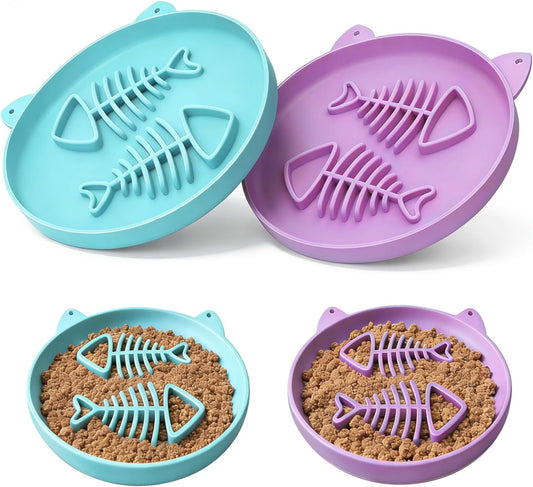 Slow Feeder Dog Bowl for Small Medium Dogs & Cats, 7.5 Inch Non Slip Slow Bowl with 37 Suction Cups, Anti-Choking Food Grade Silicone Slow Eating Bowl