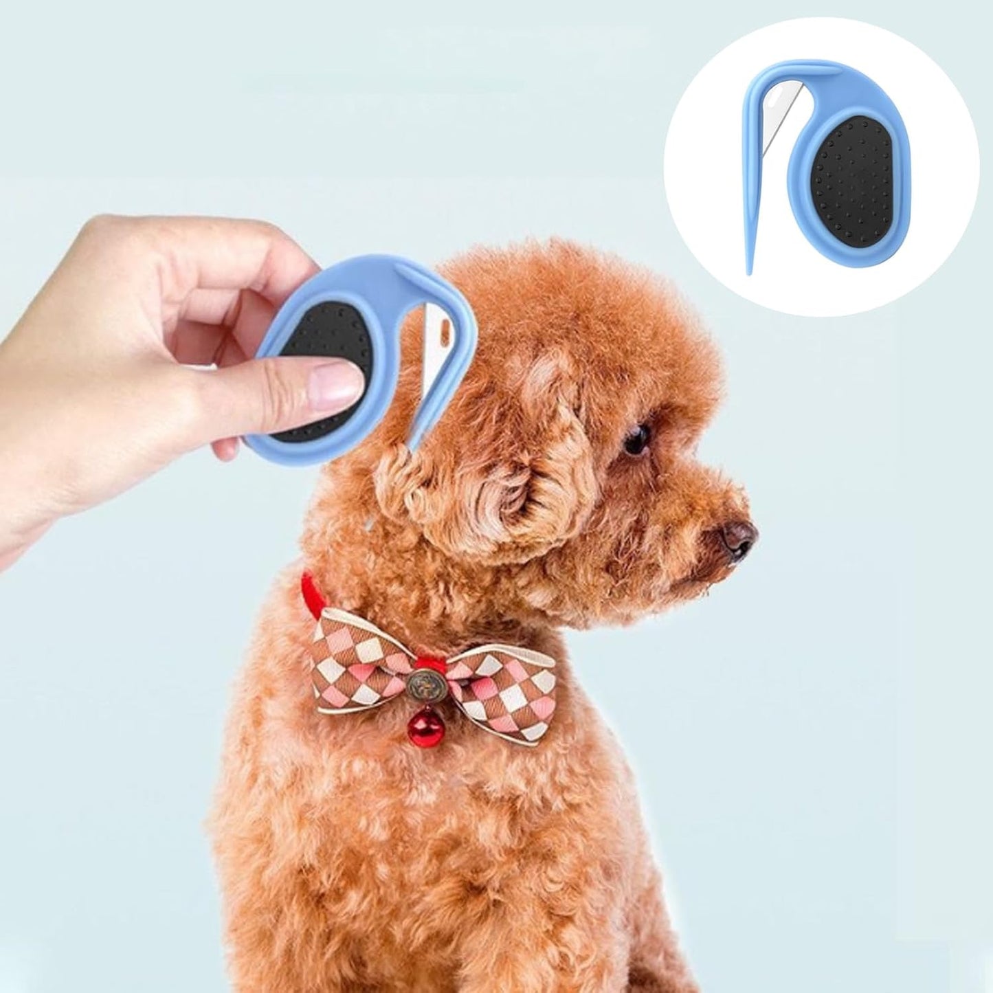 2 PCS Pet Grooming Tool Professional Dematting Comb Dog Detangler Brush Hair Grooming Tool Dog Undercoat Rake Grooming Rake for Grooming - Cuts Through Matts & Tangles with Ease(Blue、Green）